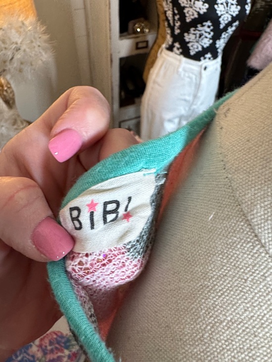 Bibi Pink & Black Leopard Print Knit Tank with Teal Trim - Picture 2 of 5